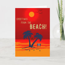 Salutations de la plage ! Carte