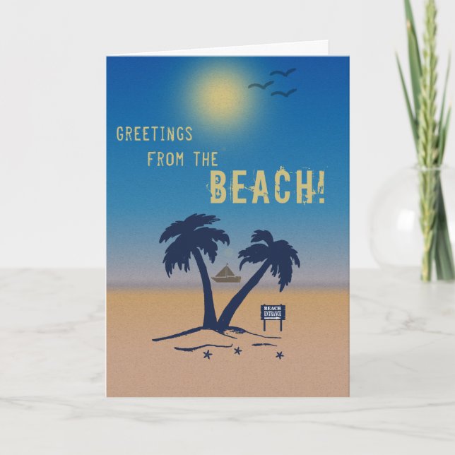 Salutations de la plage ! Carte (Devant)