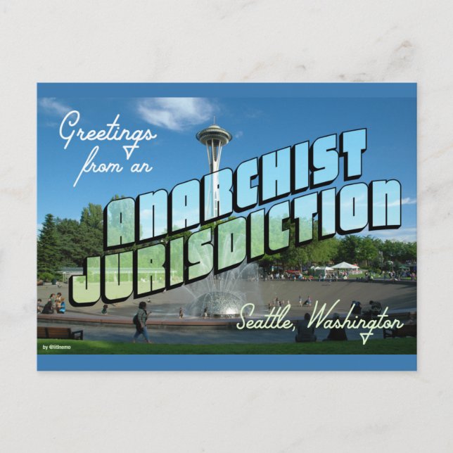 Salutations de l'anarchiste Seattle ! Carte postal (Devant)