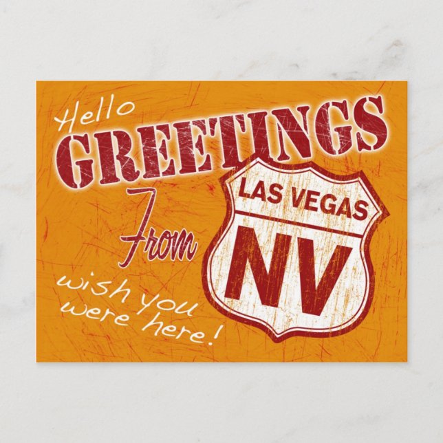 Salutations de Las Vegas Nevada Carte Postale (Devant)