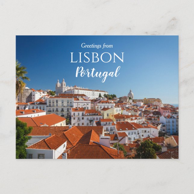 Salutations de Lisbonne Portugal Carte postale (Devant)