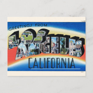 Salutations de Los Angeles Grande Carte Postale Le
