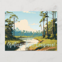 Salutations De Louisiane | Carte postale Bayou
