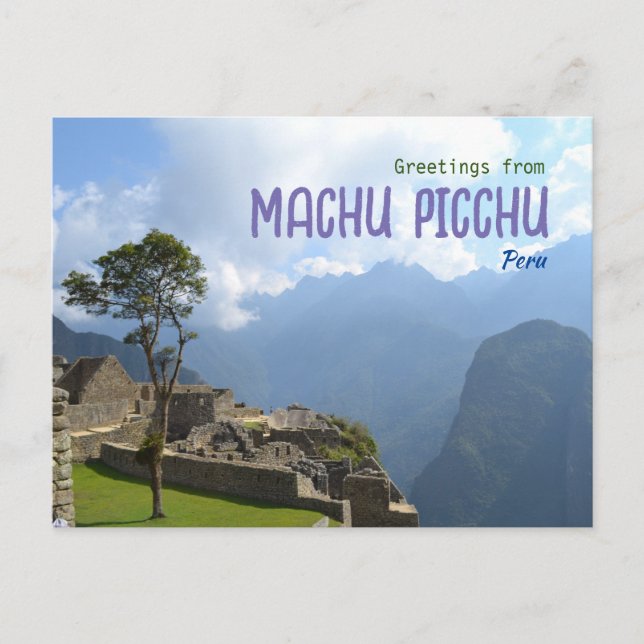 Salutations de Mach PIcchu Pérou Carte postale Pit (Devant)