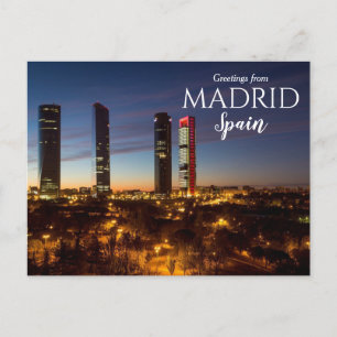 Salutations de Madrid Espagne Carte postale