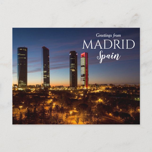 Salutations de Madrid Espagne Carte postale  (Devant)