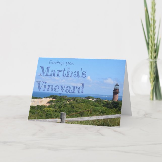 Salutations de Martha's Vineyard Carte de vœux (Devant)