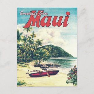 Salutations De Maui, Hawaii Carte Postale