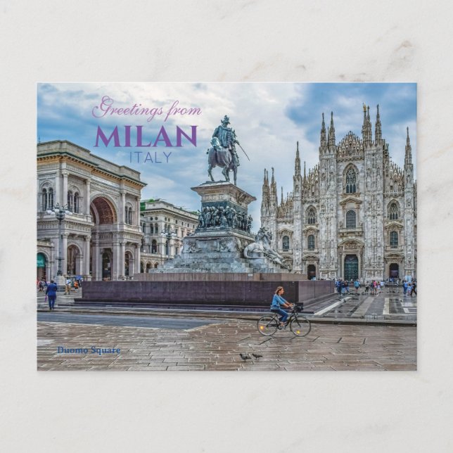 Salutations de Milan Italie Carte postale Milaan S (Devant)