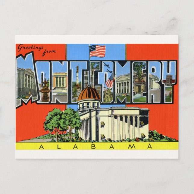 Salutations de Montgomery, AL Carte postale (Devant)