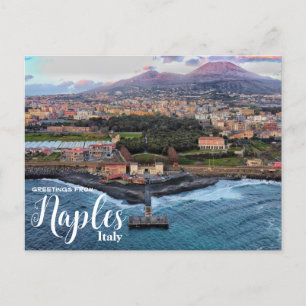 Salutations de Naples Italie Mt. Vesuvius Carte po