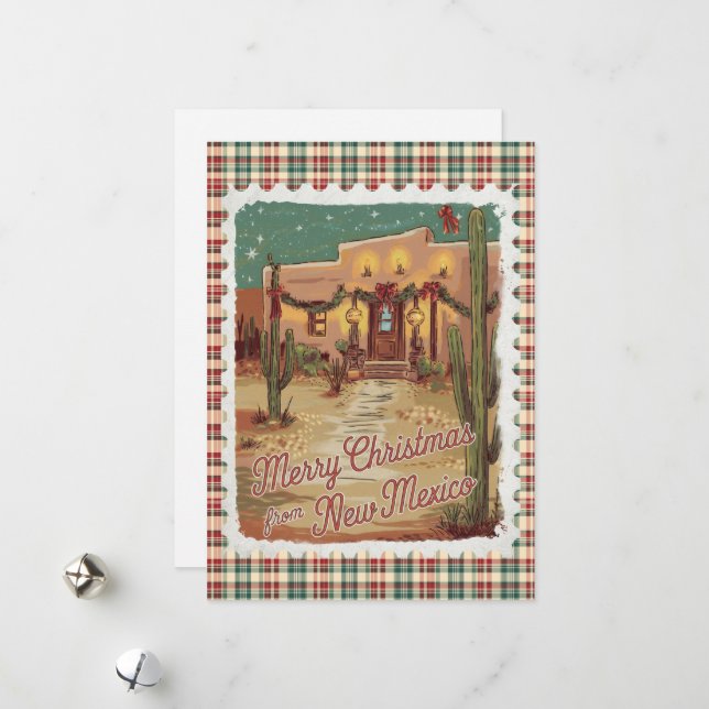Salutations de Noël de la Carte de vacances du Nou (Devant/Arrière en situation)