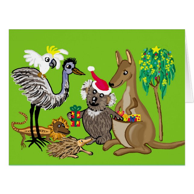 Salutations de Noël en Australie (Devant horizontal)