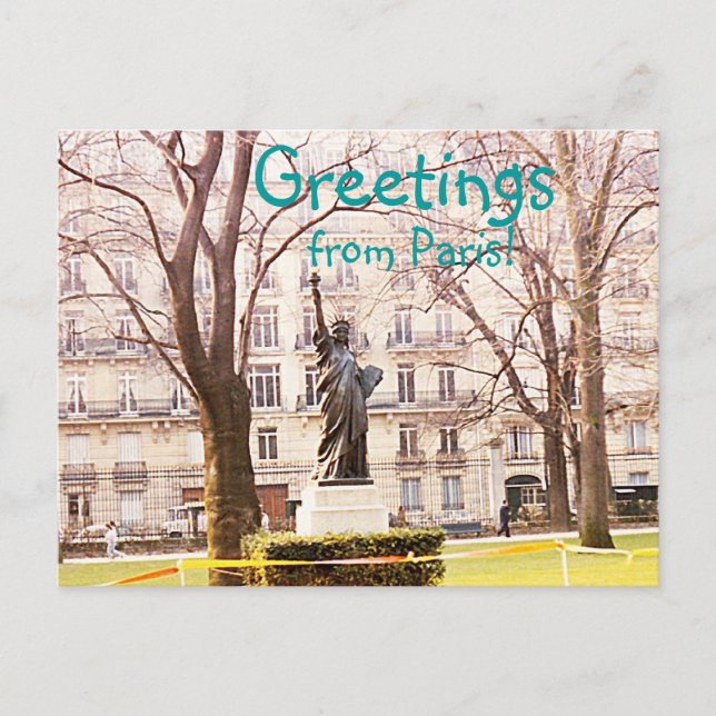 Salutations de Paris Carte postale (Devant)