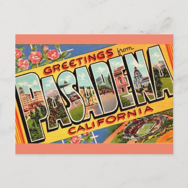 Salutations de Pasadena Ca. Carte postale de voyag (Devant)