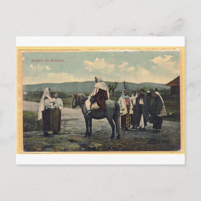 Salutations de Roumanie, carte postale postée en 1 (Devant)