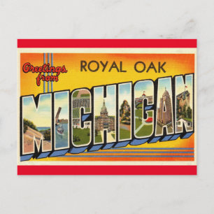 Salutations de Royal Oak Michigan Travel Carte pos