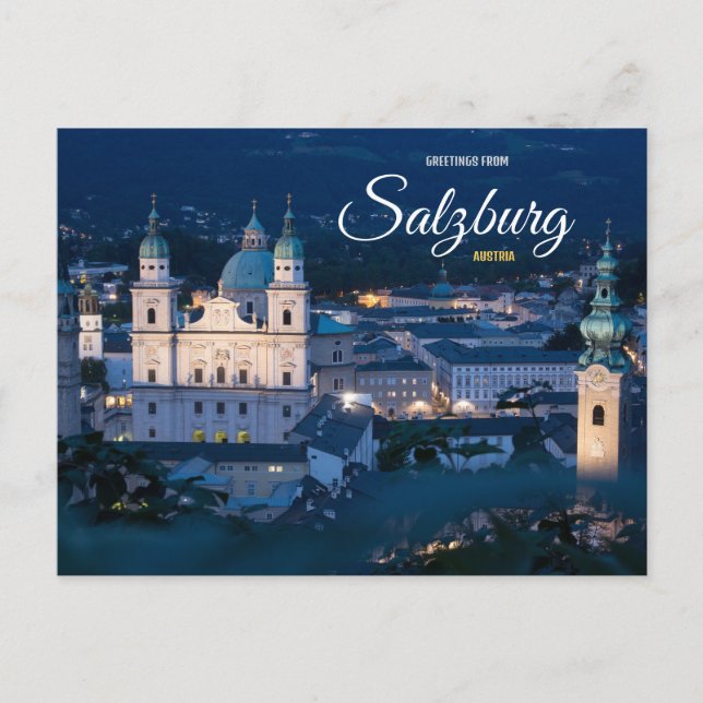 Salutations de Salzbourg Autriche Carte postale Pi (Devant)