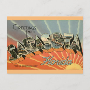 Salutations de Sarasota Florida Carte Postale
