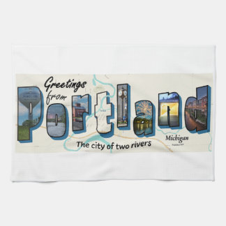 Salutations de serviettes de cuisine Portland