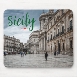 Salutations de Sicile Italie Tapis de souris Scéni