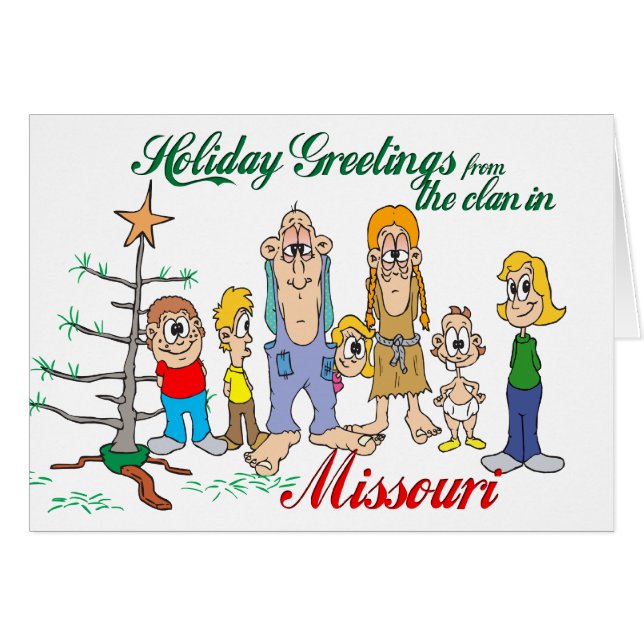 Salutations de vacances du Missouri (Devant horizontal)