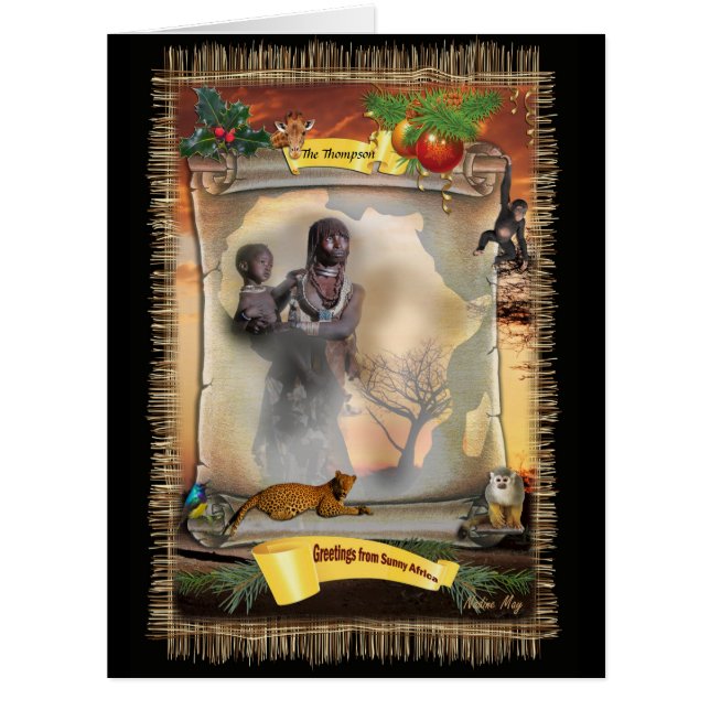 Salutations de vacances en Afrique (Devant)