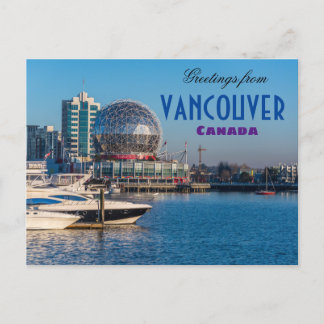 Salutations de Vancouver Canada Carte postale