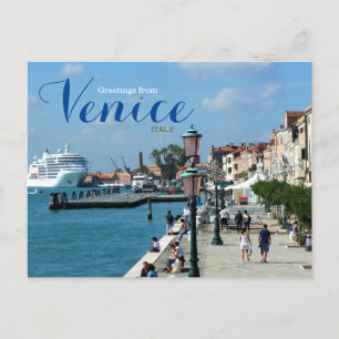 Salutations de Venice Italie Cruise Carte Postale