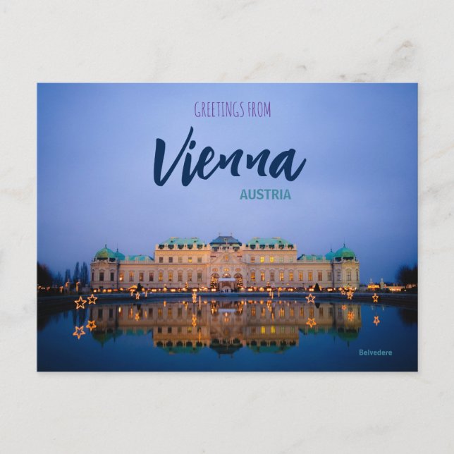 Salutations de Vienne Autriche Carte postale Belve (Devant)