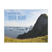 Salutations des îles Lofoten, Norvège carte photo