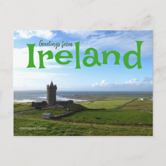 Salutations d'Irlande Carte postale du château de  (Devant)