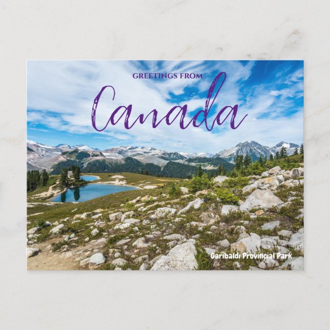 Salutations du Canada Carte postale du parc Giriba (Devant)