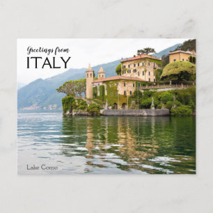 Salutations du lac de Côme en Italie Carte postale