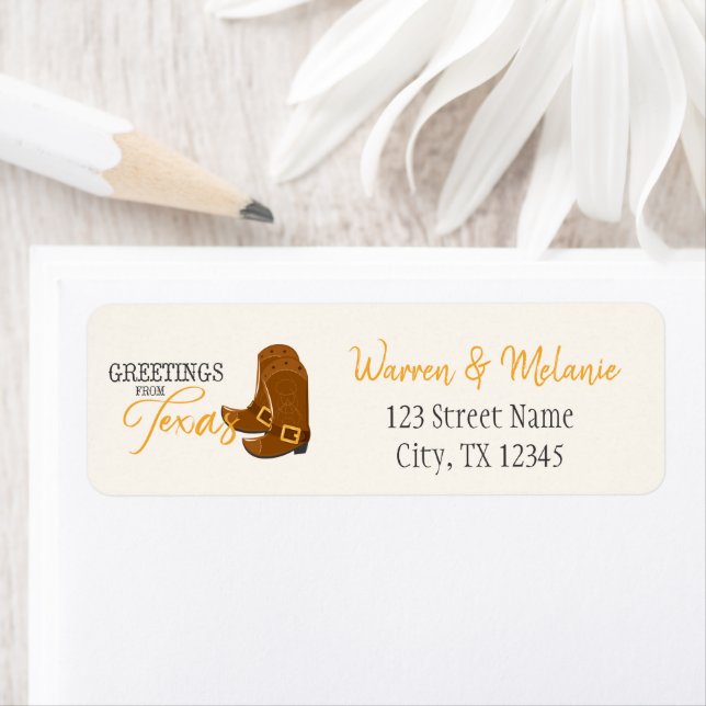 Salutations du Texas Adresse (En situation)