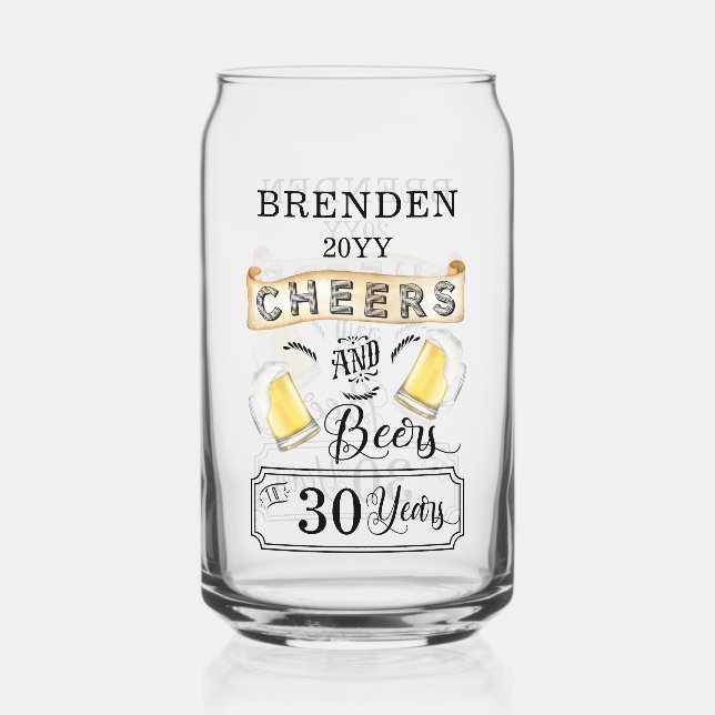 Salutations et bières à 30 ans Anniversaire (Recto)