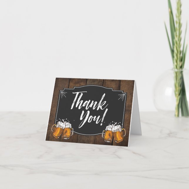 Salutations et bières Carte de remerciements d'ann (Devant)