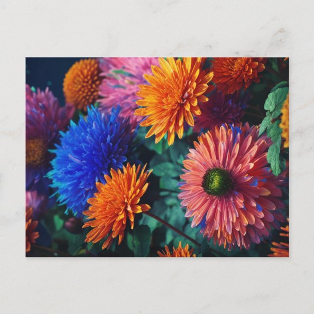 Salutations florissantes : Carte postale Design Fl (Devant)