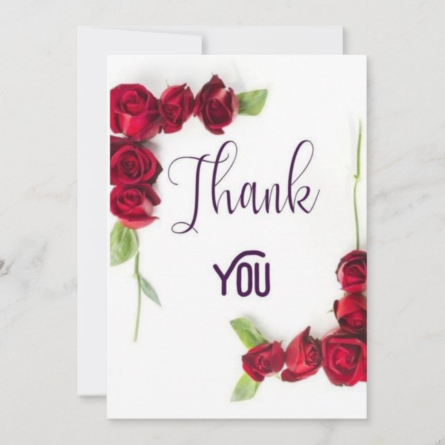 Salutations gracieuses : Carte de remerciements Fl (Devant)