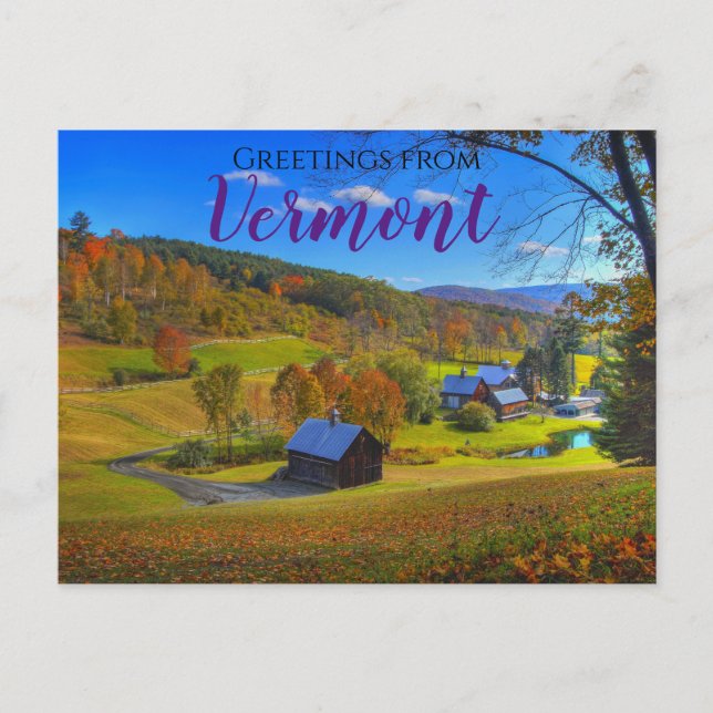 Salutations paysagères de la carte postale du feui (Devant)
