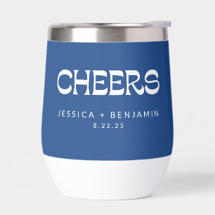 Salutations Super de Typographie Bleue Noms Mariag