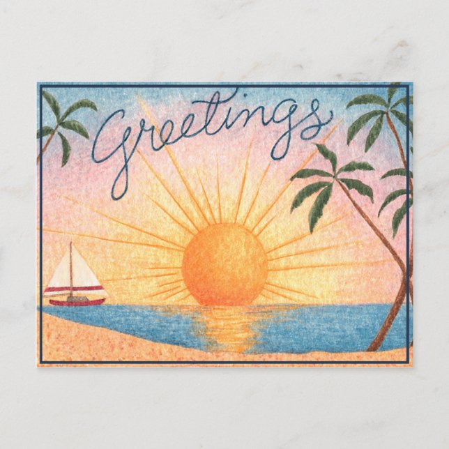 Salutations tropicales - Carte postale (Devant)