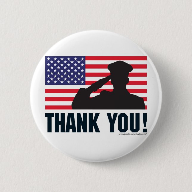 Salute 2 Inch Round Button (Front)