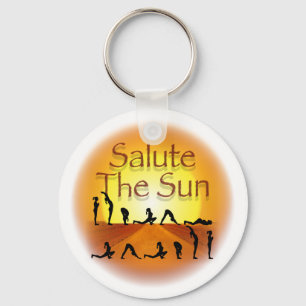 Salute the Sun Keychain
