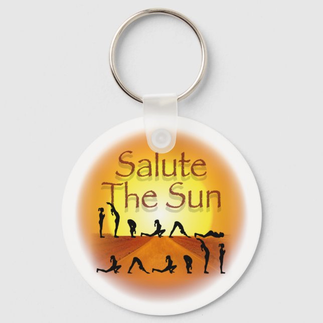 Salute the Sun Keychain (Front)