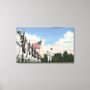 Salute to the Colours Formation - US Navy Canvas Print