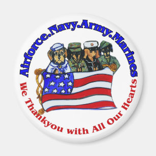 Salute to Troops Magnet
