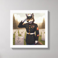 Saluting Marine Corps Wolf