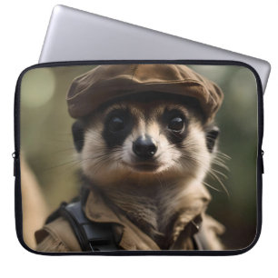 Saluting Silvester the Meerkat: A Veteran's Tale Laptop Sleeve