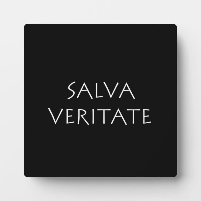 Salva veritate plaque (Front)